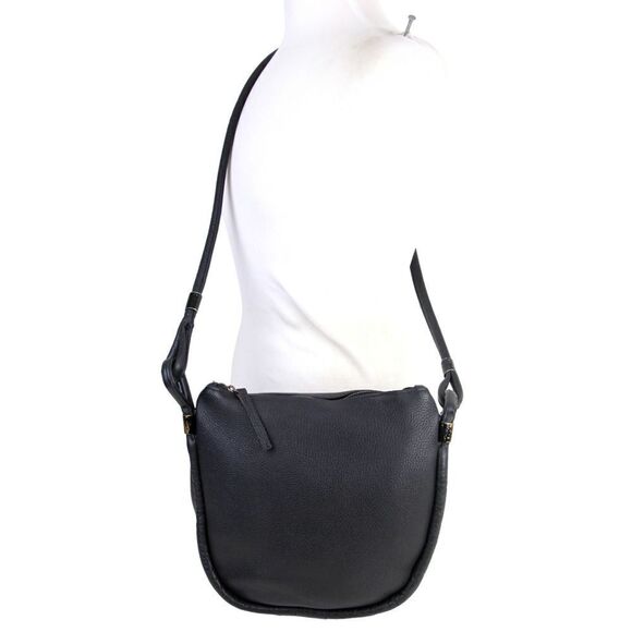 AANDD Adam & Davidson BLACK GENUINE LEATHER X-BODY SHOULDER BAG HANDBAG PURSE - Picture 2 of 16